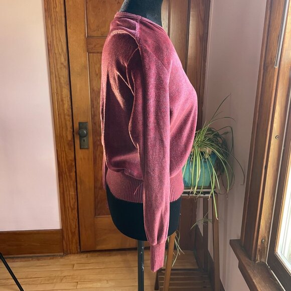 Vintage 80s Red Sweater Sears JR Bazaar Retro Preppy Soft Girl Fall Look Sz XS-S - Picture 3 of 10